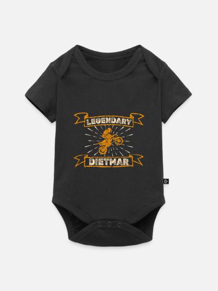 Dietmar - Baby Premium Kurzarmbody - Schwarz