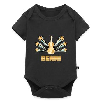 Musikinstrument Benni - Baby Premium Kurzarmbody - Schwarz - Vorne