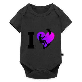 Kitesurfing Kite Kiten Kitesurfer Kitesurf - Baby Premium short-sleeve bodysuit - black - Front