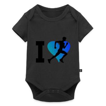 Cross Country Homme Jogging Femme - Body à manches courtes Premium Bébé - noir - Devant