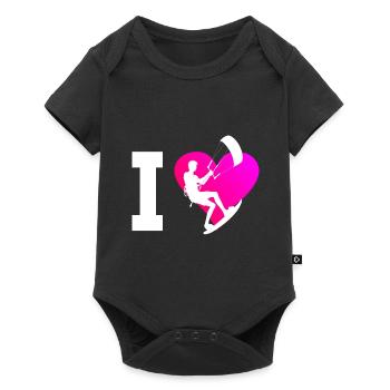 Cerf-volant Kitesurf Kitesurf Kite Kitesurfeur - Body à manches courtes Premium Bébé - noir - Devant