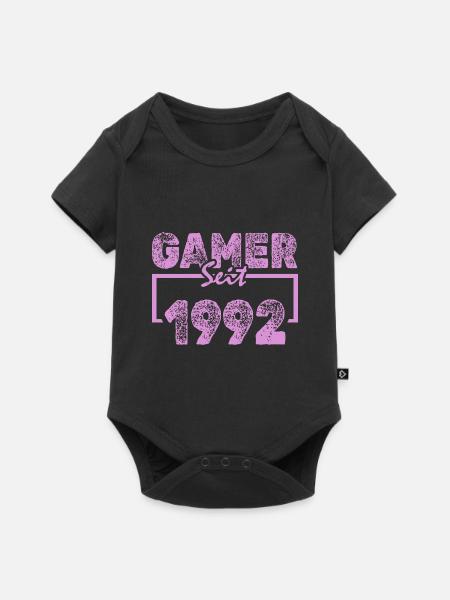 1992 - Baby Premium Kurzarmbody - Schwarz