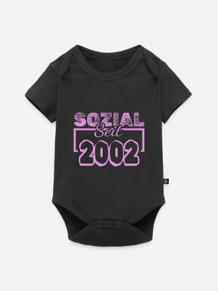 seit 2002 - Baby Premium Kurzarmbody - Schwarz