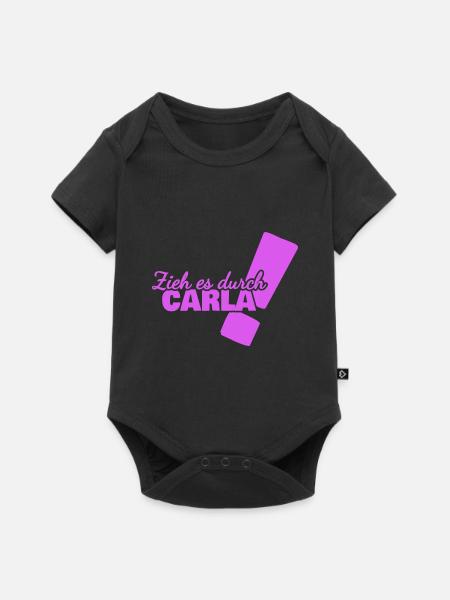 Vorname Carla - Baby Premium Kurzarmbody - Schwarz