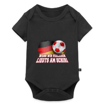 Si nous perdons, c’est à l’arbitre – le football - Body à manches courtes Premium Bébé - noir - Devant