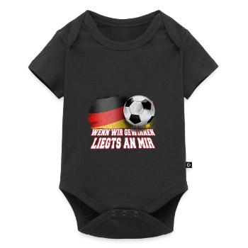 Si nous gagnons, c’est moi – Maillot de football - Body à manches courtes Premium Bébé - noir - Devant