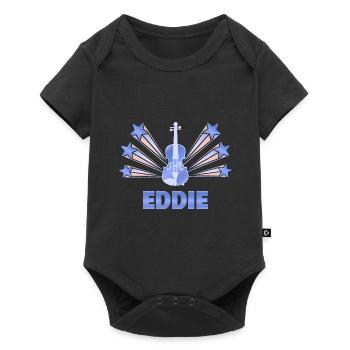 Eddie als Musikinstrument - Baby Premium Kurzarmbody - Schwarz - Vorne