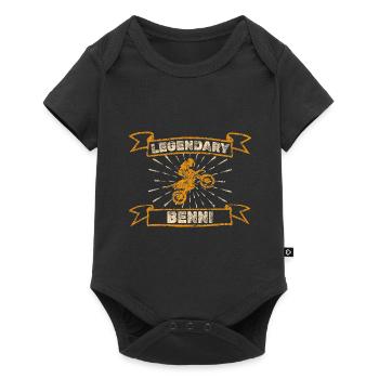 Motorrad Benni - Baby Premium Kurzarmbody - Schwarz - Vorne
