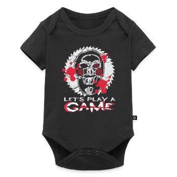 Poupée d'horreur, cadeau, horreur, jeu, clown d'horreur - Body à manches courtes Premium Bébé - noir - Devant