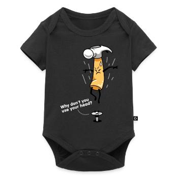 Why Don't You Use Your Head? Design for - Baby Premium short-sleeve bodysuit - black - Front