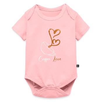 Love of coffee - Baby Premium short-sleeve bodysuit - rose - Front