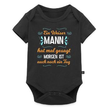 Ein weiser Mann hat mal gesagt mir doch egal - Baby Premium Kurzarmbody - Schwarz - Vorne
