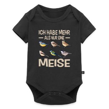 Spruch Vögel Meisen Ornithologie Birdwatching - Baby Premium Kurzarmbody - Schwarz - Vorne