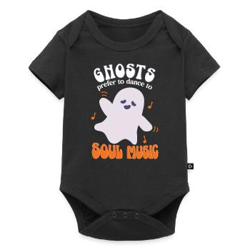 Ghosts love to dance to soul music - Baby Premium short-sleeve bodysuit - black - Front