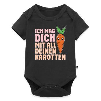 Ich mag dich mit all deinen Karotten - Baby Premium Kurzarmbody - Schwarz - Vorne