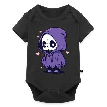 Cute Halloween Skeleton - Cute Scary Design - Baby Premium short-sleeve bodysuit - black - Front