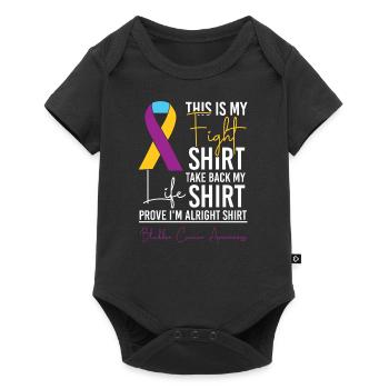 C’est mon t-shirt de combat : Sensibilisation au cancer de la vessie - Body à manches courtes Premium Bébé - noir - Devant