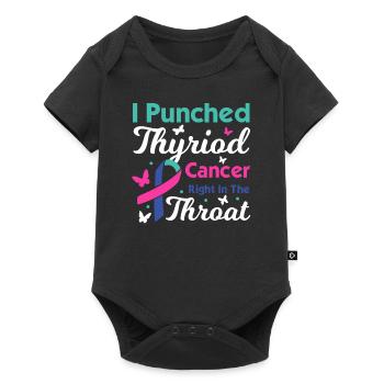 Thyroid Cancer Awareness - Baby Premium short-sleeve bodysuit - black - Front