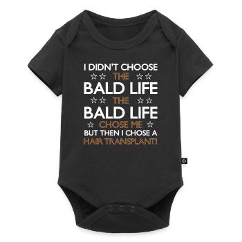Your path from baldness to hair transplant - Baby Premium short-sleeve bodysuit - black - Front