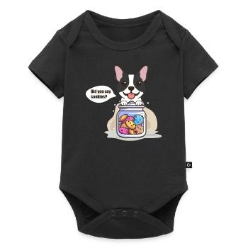 Dogs & Biscuits: A Perfect Duo - Baby Premium short-sleeve bodysuit - black - Front