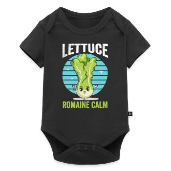 Veganer Lass uns ruhig bleiben Vegetarisch Gemüse - Baby Premium Kurzarmbody - Schwarz - Vorne