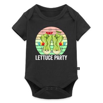 Lettuce Party Funny Vegetable Friends - Baby Premium short-sleeve bodysuit - black - Front