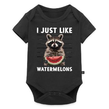 Cute Raccoon Raccoon Nature Baby Raccoon Forest - Baby Premium short-sleeve bodysuit - black - Front