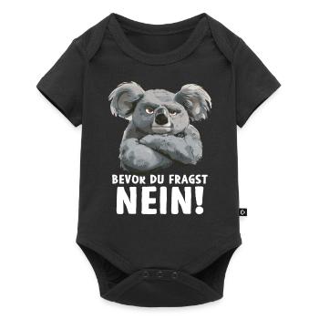 Koala mignon Koala ours avant que je demande non - Body à manches courtes Premium Bébé - noir - Devant