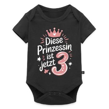 Birthday Gift 3 Years Children's Birthday - Baby Premium short-sleeve bodysuit - black - Front