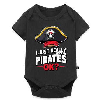 Pirate Pirate Carnaval Halloween - Body à manches courtes Premium Bébé - noir - Devant