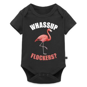 Flamingo Animal Pink - Baby Premium short-sleeve bodysuit - black - Front