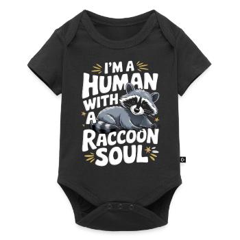 Raton laveur - Body à manches courtes Premium Bébé - noir - Devant