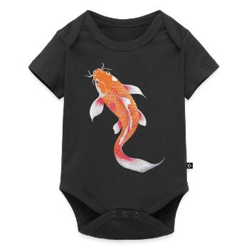 Koi Poisson Carpe Japon Chine Poisson - Body à manches courtes Premium Bébé - noir - Devant