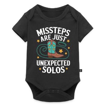 Line Dancing Tanzen Tänzer - Baby Premium Kurzarmbody - Schwarz - Vorne