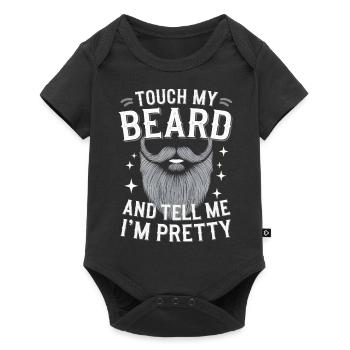 Bart Schnurrbart Bärtige Männer - Baby Premium Kurzarmbody - Schwarz - Vorne