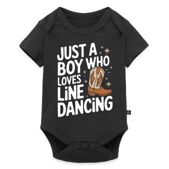 Line Dancing Tanzen Tänzer - Baby Premium Kurzarmbody - Schwarz - Vorne
