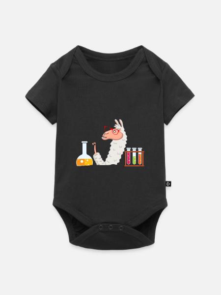 Alpaka Lehrer - Baby Premium Kurzarmbody - Schwarz