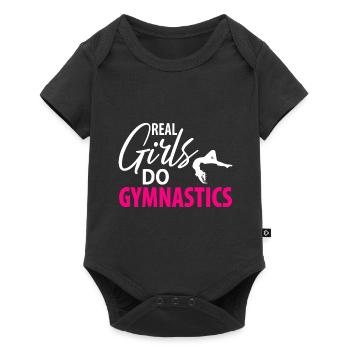 Gymnaste Handstand gymnastique gymnastique Femmes Femmes - Body à manches courtes Premium Bébé - noir - Devant