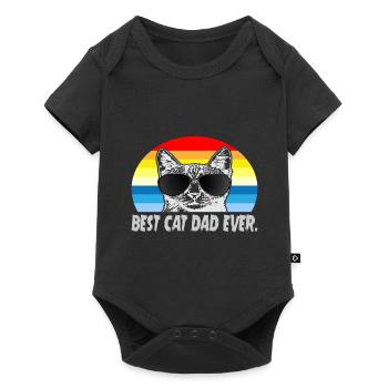 Best cat dad ever best cat dad kitten - Baby Premium short-sleeve bodysuit - black - Front