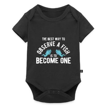Apnoetaucher Freitaucher Taucher - Baby Premium Kurzarmbody - Schwarz - Vorne