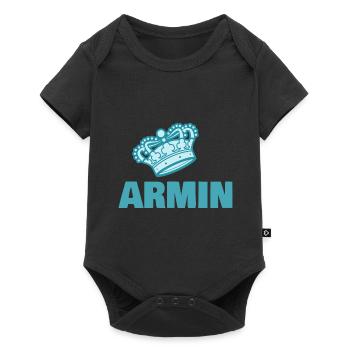 Couronne Armin - Body à manches courtes Premium Bébé - noir - Devant