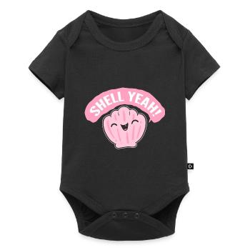 Shell Yeah! Strandliebhaber - Baby Premium Kurzarmbody - Schwarz - Vorne