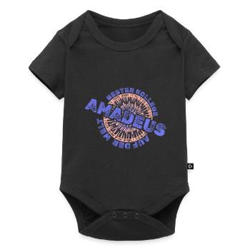 Mitarbeiter Amadeus - Baby Premium Kurzarmbody - Schwarz - Vorne