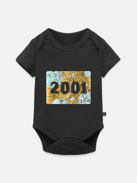2001 2001 - Baby Premium Kurzarmbody - Schwarz