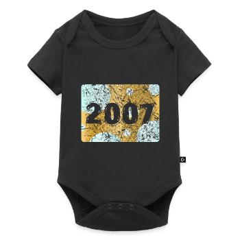 Zahl 2007 - Baby Premium Kurzarmbody - Schwarz - Vorne
