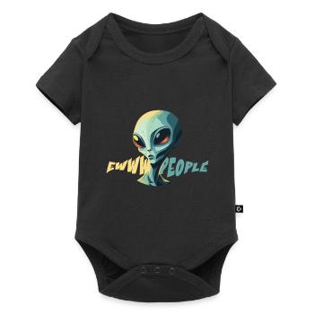 Ewwww People - Funny Anti-Social Alien Shirt - Baby Premium Kurzarmbody - Schwarz - Vorne