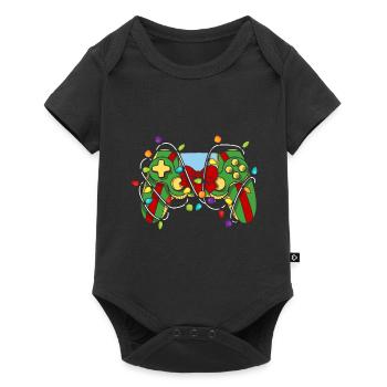 Christmas Gaming Controller - Baby Premium short-sleeve bodysuit - black - Front