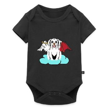 Céleste Satan Chien Hells Chien Diable Ange - Body à manches courtes Premium Bébé - noir - Devant