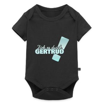 Geschenk für Gertrud - Baby Premium Kurzarmbody - Schwarz - Vorne