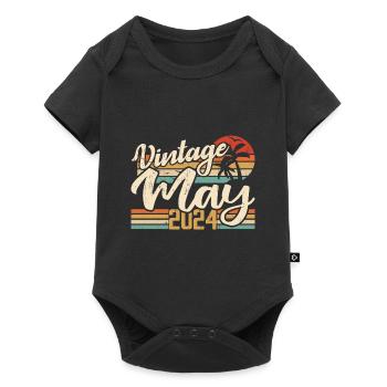 Birthday Vintage May 2024 Born in May 2024 - Baby Premium short-sleeve bodysuit - black - Front